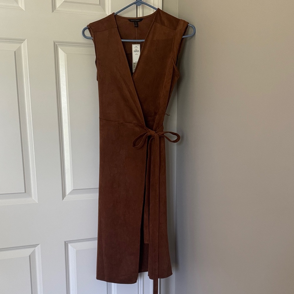 Banana Republic Vegan Suede Wrap Dress